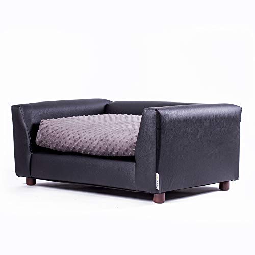 Keet-Moots-Leatherette-Dog-Sofa-Faux-Leather-Pet-Sofa-Deluxe-Sofa-Pet-Bed-Comfortable-Sofa-for-Dogs-Easy-to-Coordinate-Durable-Stylish-and-Easy-to-Clean-Dog-Sofas-Charcoal-Medium Keet Moots Leatherette Dog Sofa Faux Leather Pet Sofa Deluxe Sofa Pet Bed Comfortable Sofa for Dogs Easy to Coordinate Durable Stylish and Easy to Clean Dog Sofas Charcoal Medium