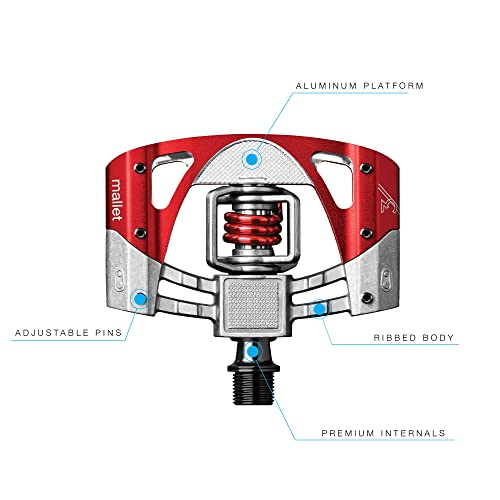 Crankbrothers MTB Pedals Mallet 3 Raw and Red - Thumbnail 3