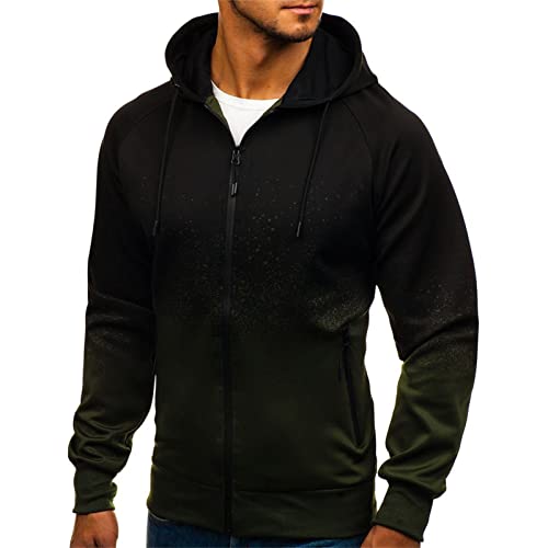 JEsilunmaMY Men's Print Gradient Hooded Jacket Zip Up Long Sleeve Casual Sweatshirt Spring Fall Lightweight Sportswear Hoodie2