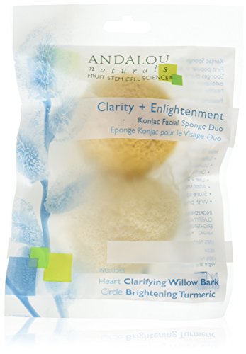 Andalou Naturals Clarity Plus Enlightenment Konjac Esponja Facial Duo, 100 g