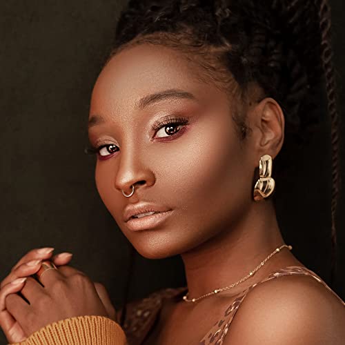 Ubgicig Fake Nose Rings For Women Fake Septum Nose Stud Rings Non-Piercing Clip On Nose Cuffs Stainless Steel Fake Nose Hoop Rings Non-Pierced Body Piercing Jewelry For Women Men #TOP3