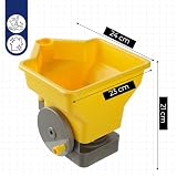 BEGRIS® Siewnik rozrzutnik 3L Ogrodowy Siewnik do Trawy Rozsiewacz Nawozów Siewnik Korba, 3 stopniowa Regulacja Rozsiewu, Ręczny Siewnik w Nasion, Nawozów i Materiałów Sypkich