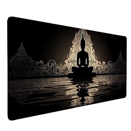 Tapis de souris XXL 150x80cm noir avec base en caoutchouc antidérapant pour bureau