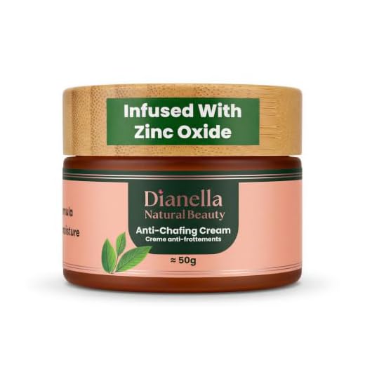 Dianella Natural Beauty Anti Chafing Cream for Women & Men — Thigh Chafing, Groin & Chub Rub Skin Protection Formula for Running, Cycling, Hiking & Everyday Comfort — Canadian Made, 50g