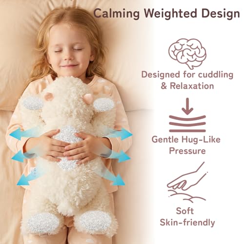 Image of Niuniu Daddy 20 inch | 3.3 Pound Weighted Sheep Stuffed Animal Plushie for Adults & Kids, Large Sheep Weighted Lap Pillow, Soft Sensory Stuffy Toy as Gift for Holidays