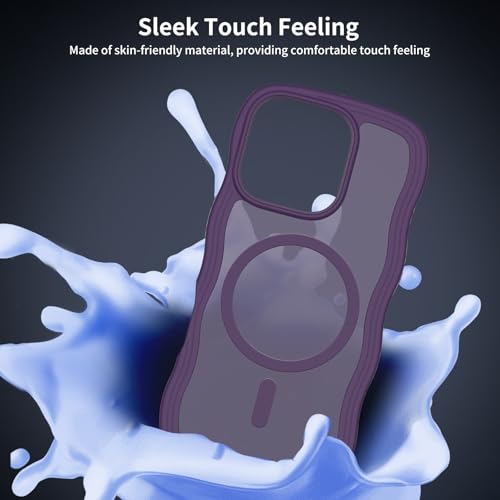 Coque iPhone 16 Pro violette : le cadeau élégant avec cadre ondulé mat - 4