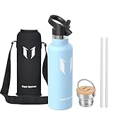 Super Sparrow Botella Agua Acero Inoxidable - Botella de Agua Deportes 750ml - Botella Termica Boca Estándar - Sin BPA, para Niños & Adultos, Deporte, Oficina, Yoga, Ciclismo