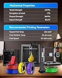 JAYO Filament PLA Plus o grubości 1,75 mm, do drukarki 3D, tolerancja +/- 0,02 mm, szpula 1,1 kg, biały