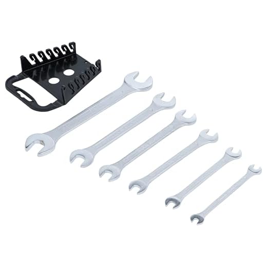 BGS 1179 | Doppel-Maulschlüssel-Satz | 6-tlg. | SW 6 x 7 - 17 x 19 mm | inkl. Wandhalterung