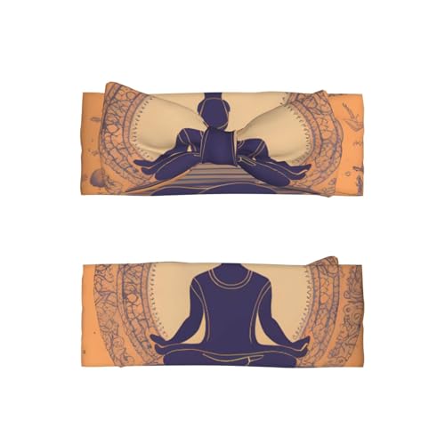 Yoga Meditation Pattern Baby Bow Headband Super Stretchy Soft Bows Hair Accessories for Newborn Infants Toddlers Kids Girls2