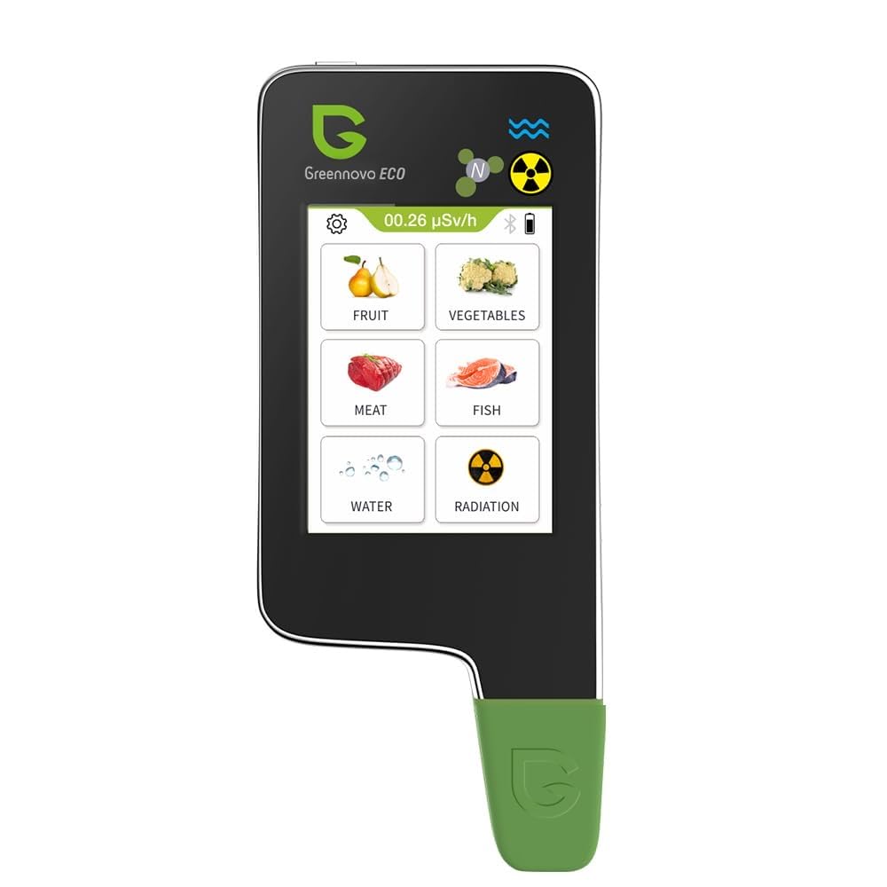 Greentest 6 in 1 potrable Food Nitrate Tester, High Accuracy Radiation Detector Geiger Counter Water Quality Meter TDS Hardness PPM Analyzer Dosimeter for Vegetable, Fruit, Meat, Fish, Water