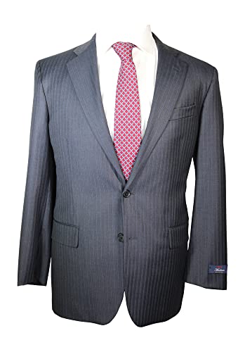 Brooks Brothers Madison Charcoal Navy Striped Suit Size 41 Reg
