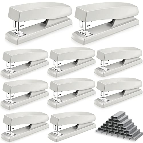 Marspark 10 Pcs Desk Stapler Set with 6000 Staples