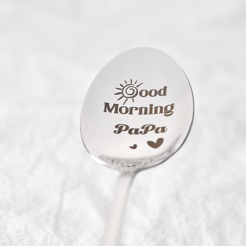 Miniatura 5 de Regalos para papá de nietos, nietos, nietos, buenos días, papa, cuchara grabada, regalo de cumpleaños, día del padre, regalo para abuelo, papá,