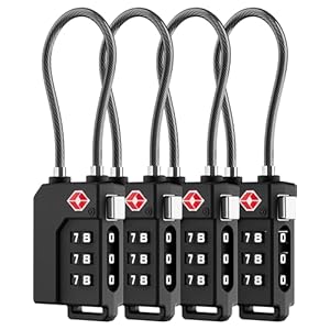 LUGGEX TSA Locks for Luggage, Suitcase Locks TSA Approved, Luggage Locks, Ease of Use & Durable
