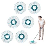 6 Stück für Leifheit Bodenwischer Ersatzbezug, Clean Twist Disc, für Leifheit Wischmop, Ersatzkopf für Leifheit Clean Twist Disc Mop Micro Set, für alle Bodenarten Schmutzaufnahme