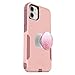 OtterBox Bundle: Commuter Series for iPhone 11 - Polycarbonatey, Lightweight (Ballet Way) + PopSockets PopGrip - (Petal Power)