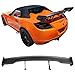 57" High Stand Rear GT Wing ABS Black Trunk Spoiler