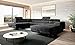 Easy4You Graphit Ecksofa Varberg Velours in U-Form 345 x 72 x 205 cm mit Schlaffunktion und Bettzeugbehälter - Schlafsofa mit Bettkasten - Eckcouch mit Stauraum - Stoff: Monolith 97 MI 4 günstig Kaufen-Easy4You Graphit Ecksofa Varberg Velours in U-Form 345 x 72 x 205 cm mit Schlaffunktion und Bettzeugbehälter - Schlafsofa mit Bettkasten - Eckcouch mit Stauraum - Stoff: Monolith 97