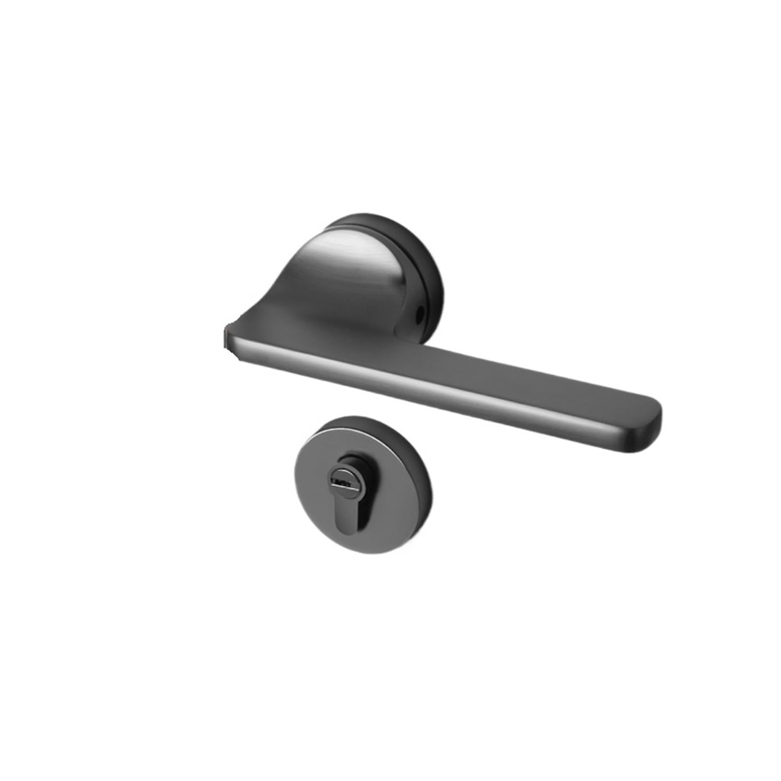 NYRXRYTCA Indoor Bedroom Door Lock American Black Modern Minimalist Room Door Lock Magnetic Silent Household Wooden Door Handle Split Lock(Gris)