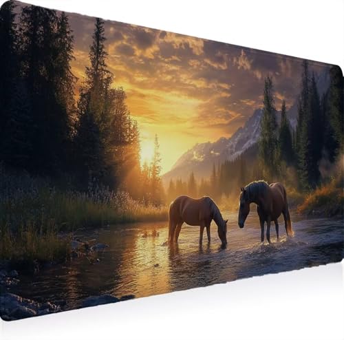 Tapis de souris imperméable XXL avec bords cousus pour éviter l'effilochage sur le bureau