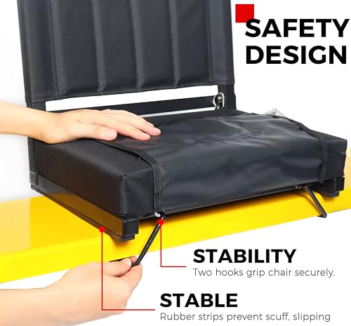 sport beats stadium seats with back support bleacher chairs with back and cushion thick padded bleacher seats includes shoulder strap