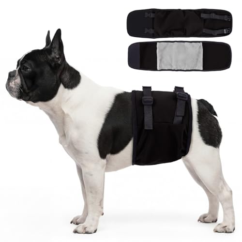 Reusable Male Dog Diaper, Breathable Dog Belly Band with Fasten Buckle, Soft Dogs Abdominal Wound Recovery Protection Post Surgical, Pet Anti-Licking Bandage Washable Belly Wrap