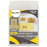 Mr-Label 44 Pcs Blank Kraft Labels –Self Adhesive Stickers for Gift Decoration|Hand Craft| Finishing Touch (Size:2446mm) (25 Sheets/1100 Labels)
