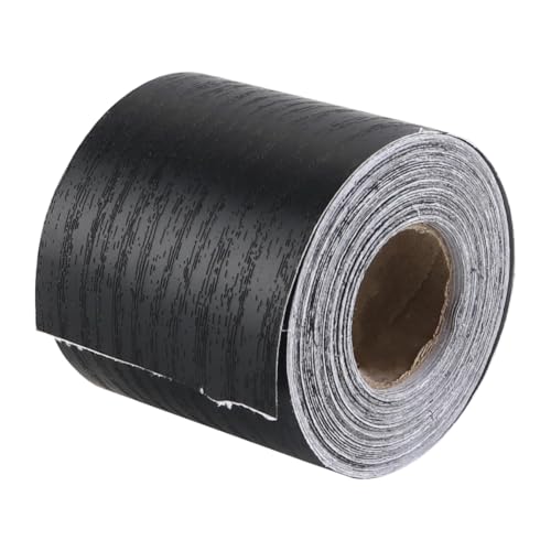 CENPEK Lot De 2 Bandes Adhésives En Bois Imperméables Pour Chants De Tables, Chaises, Plinthes, Portes, Fenêtres, Sols Et Meubles, Noir