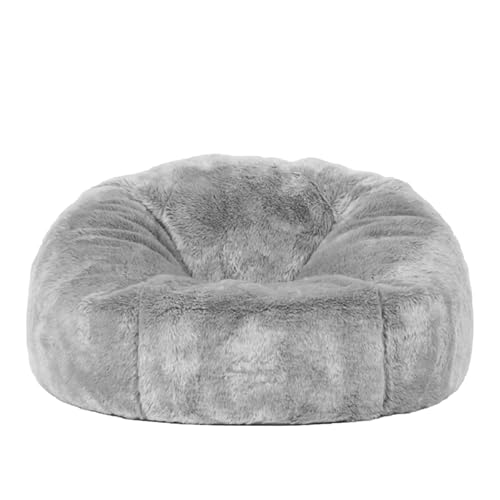 (No Filler) 6FT Giant Bean Bag Chair Cover Soft Faux RH Fur Sofa Bed Washable Bean Bag Couch Cover...