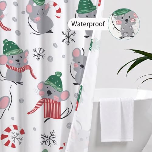 Rideau de douche imperméable en polyester anti-moisissure lavable - 5