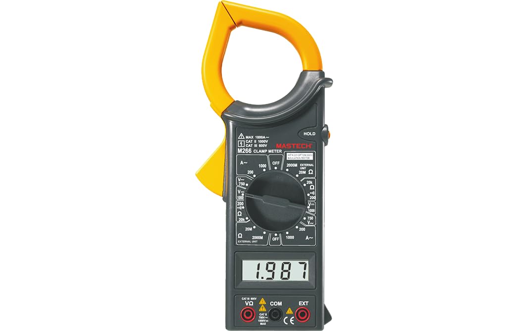 MGL MASTECH M266 M266C M266F Digital Clamp Meter Current Pliers Voltage Circuit Tester Pincers Multimeter Homeheld Professional Electrical Tool(M266)