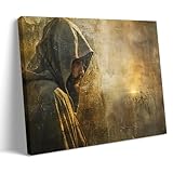 Wandkunst, Motiv: Christlicher Jesus, Schäferhund, göttliche Bibelgeschichte, Dekoration, ideal für Jesus, verkündet die Auferstehung, Büro, Schlafzimmer, Wohnzimmer, Akzentstück 20 x 30 cm