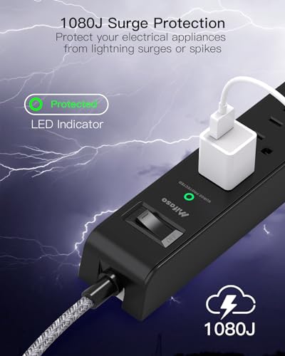 Image of mifaso Cruise Approved Power Strip - Outlet Extender Multi Plug Outlet, USB Wall Charger (MRF-022)