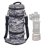 ZZQ&CCF Camera Lens Pouch Bag for Canon RF100-500mm F4.5-7.1 L is USM Lens, Large Thick Lens Carry Bag, Water Resistant Protective Case for Super-telephoto Zoom #UCP