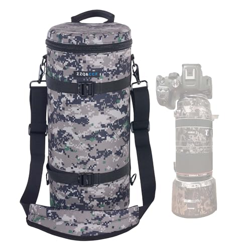 ZZQ&CCF Camera Lens Pouch Bag for Canon RF100-500mm F4.5-7.1 L is USM Lens, Large Thick Lens Carry Bag, Water Resistant Protective Case for Super-telephoto Zoom #UCP by ZZQ&CCF - Used condition - US$60.00