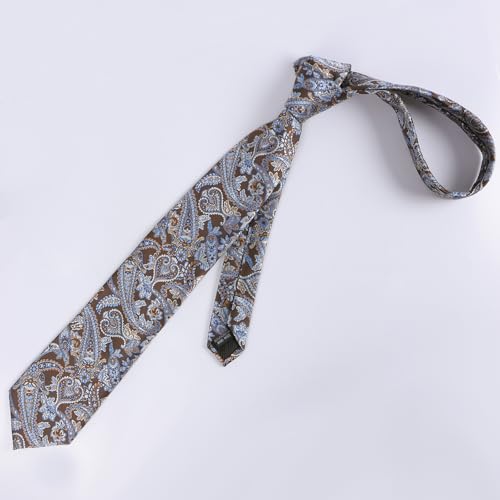 Image of Alizeal Mens 3.15'' Vintage Paisley Tie Pocket Square Set | Elegant Perfect for Banquet Wedding and Party