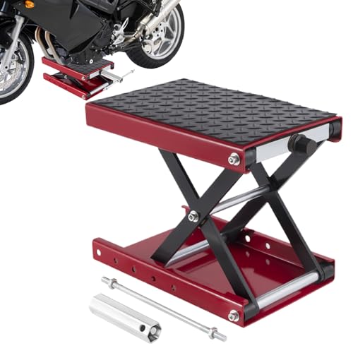 Sollevatore per moto, sollevatore a forbice per moto, resistente, accessorio da tavolo per sollevamento rapido, per scooter, equitazione, garage, manutenzione officina