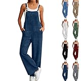 Jumpsuits for Women Linen Lightweight Rompers Casual Linen Overalls Summer Jumpsuits with Pockets Fashion...