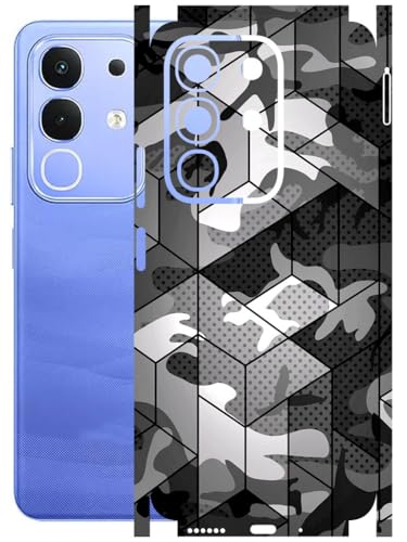 Image of AtOdds Mobile Skin Sticker Wrap | Compatible for VIVO IQOO Z10X (5G) | Scratchproof Matte Finish | Full Coverage for All Sides & Camera Protection (Prizm Camo)