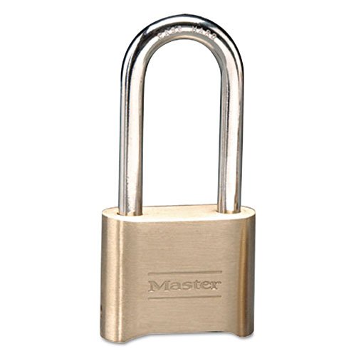 Image of Master Lock Resettable Combination Padlock, Brass, 2 in, Brass Color - Includes six per case.