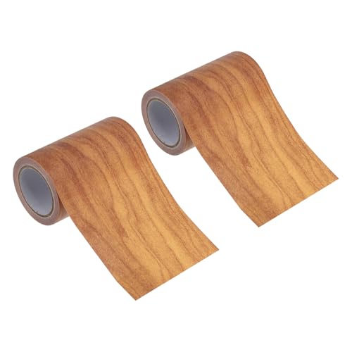 Image of PATIKIL Wood Grain Repair Tape 3 inch x15ft,2 Pcs Self Adhesive Realistic Textured Repair Tape Patch for Floor Door Table Cabinets Desk,Wheat Maple