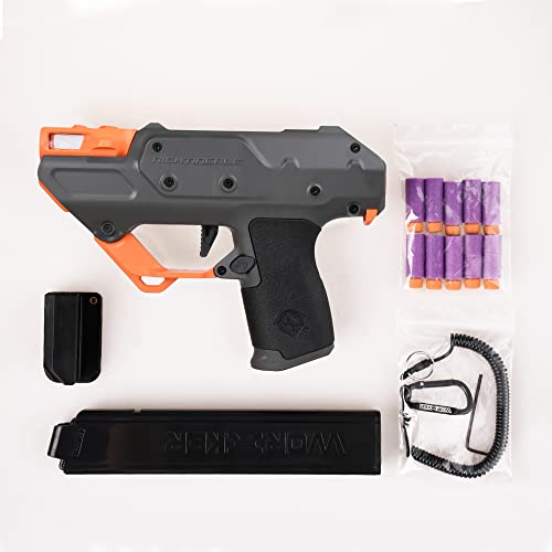 Worker Nightingale Blaster Pro, Strong Magnetic Semi-Auto Flywheel Half Dart Blaster Pistol Toy Free Diy (Battery Not Included) Black #TOP5