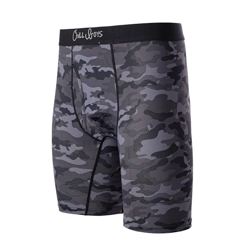 Chill Boys Cool Men's Boxer Briefs 2 Pack Print Boxers. Comfortable Men's Underwear. Breathable Anti-Chafing Boxers for Men2