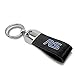 iPick Image Large Genuine Black Leather Loop Strap Key Chain - Ford Focus RS