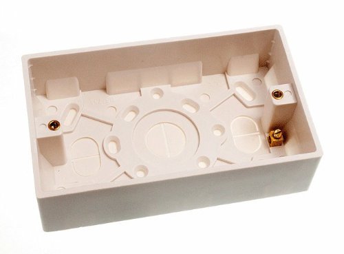 Boîtier arrière double 2 gang 35mm moulé pour installation électrique en saillie x2