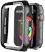 Produktbild Wiestoung Kompatibel mit Apple Watch Series 5/4 44m Hülle Mit Panzerglas Volle Bedeckung 360° Rundum PC Schutz Case [Anti-Kratzen] Schutzhülle für iWatch Serie 4/5 44mm - Schwarz
