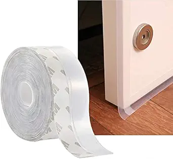 Grofilo 45 mm Silicone Tape For Door,Window Anti-Collasion Gap Sealing Tape Transparent (3 meter)