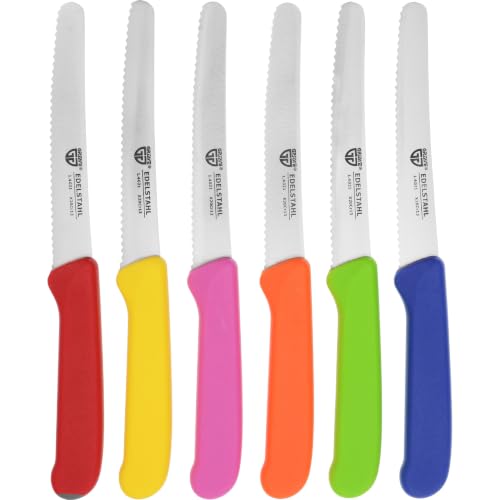 GRÄWE Brötchenmesser 6er Set, Frühstücksmesser mit...
