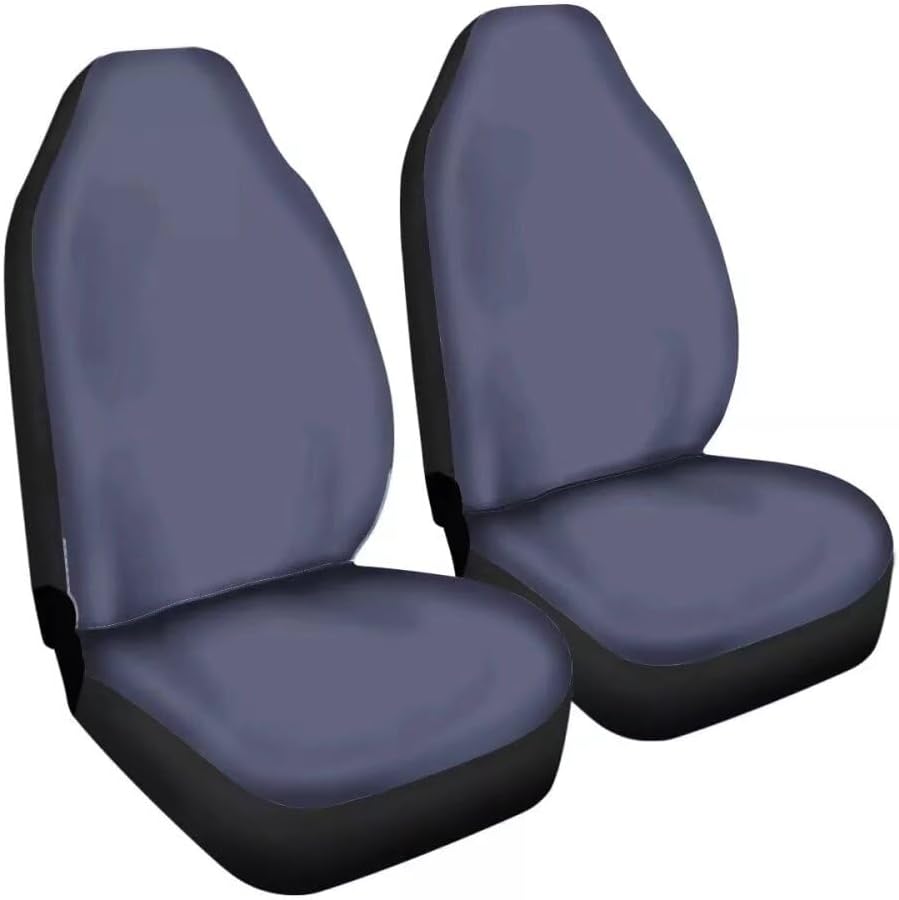 Dark Navy Solid Print Car Seat Cover Fit for Cars Trucks SUV Van Universal Front Car Seat Cover Sets 2 Pack